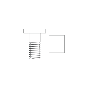 T-spårskruv A2 M6x12