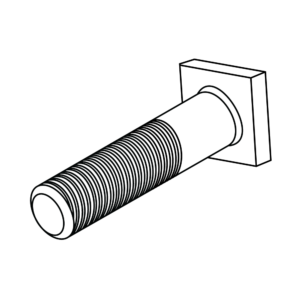 T-spårskruv A2+DAC M8x18