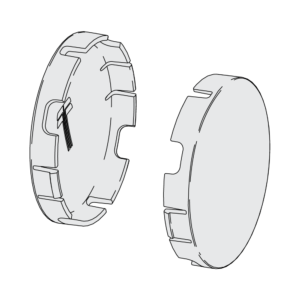 Ändskydd Design runt, gavelbeslag