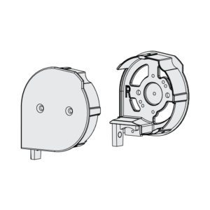 Gavelbeslag, motor och lagerbox