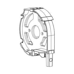 Gavelbeslag vänster, seriekoppling motor
