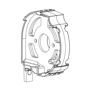 Gavelbeslag höger, seriekoppling motor