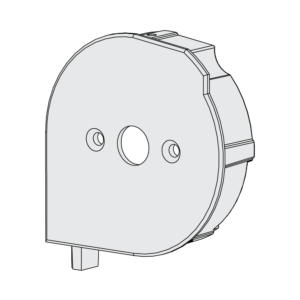 Gavelbeslag vänster, seriekoppling kassett