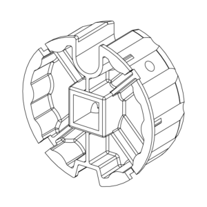 Seriekopplingsbussning Ø 70 mm, gängad