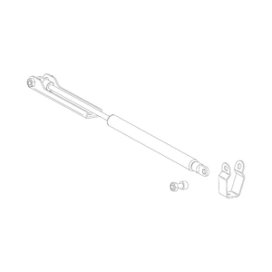 Kit gasdämpare fallarm, rostfri