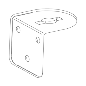 Basplatta vinklad, teleskopstag