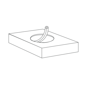 Låsprofil Ø 6 mm, Halvhård PVC