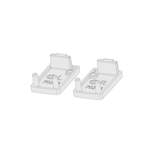 Ändskydd styrskena standard