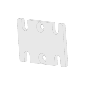 Montageplatta styrskena ZIP, dubbel