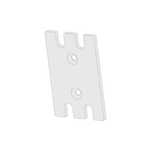 Montageplatta styrskena VS, dubbel